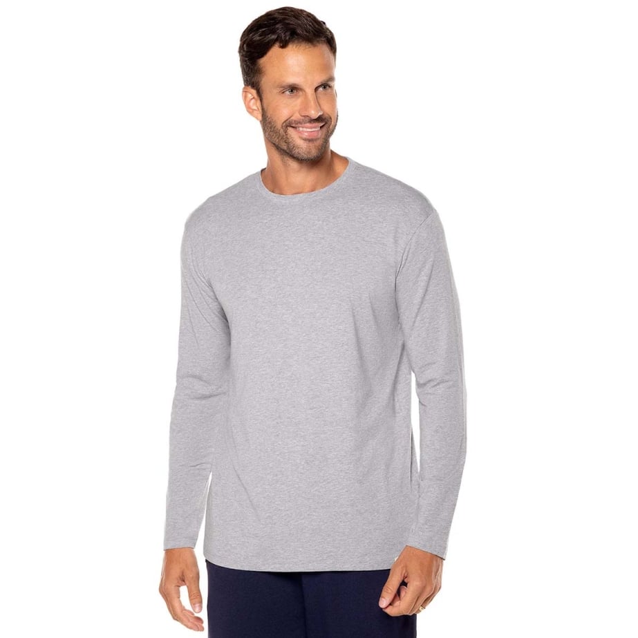 Coolibar Morada Everyday Long Sleeve T-Shirt - Heather Blue