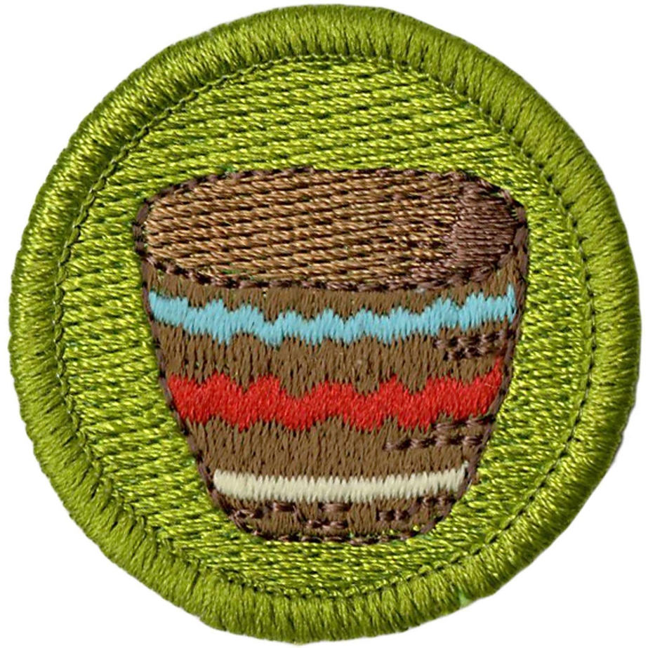Basketry Merit Badge Emblem for scouts