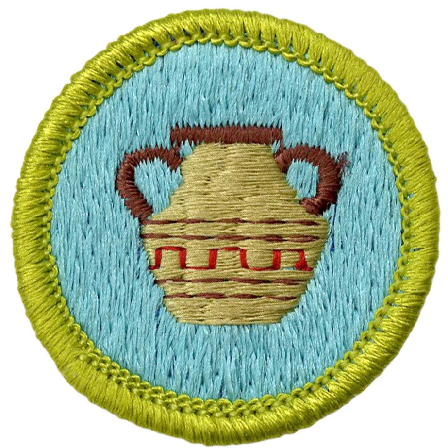 Pottery Merit Badge Emblem for Scouts