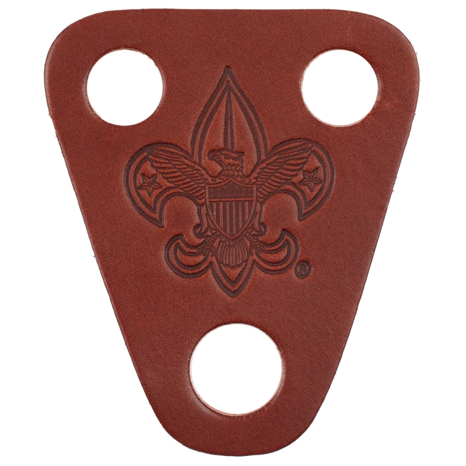Universal Emblem Leather Neckerchief Slide