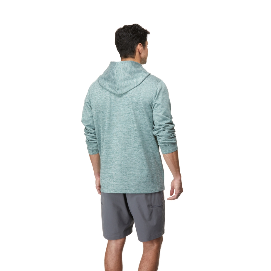LizardHead Men's Spur Full Zip Hoodie, Deep Sea, Dutch Blue, Black