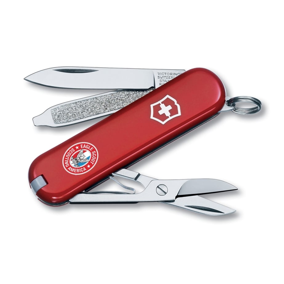 Swiss Army Classic SD Eagle Scout Pocket Knife, 2 1/4" Blade - 7 Function Multitool