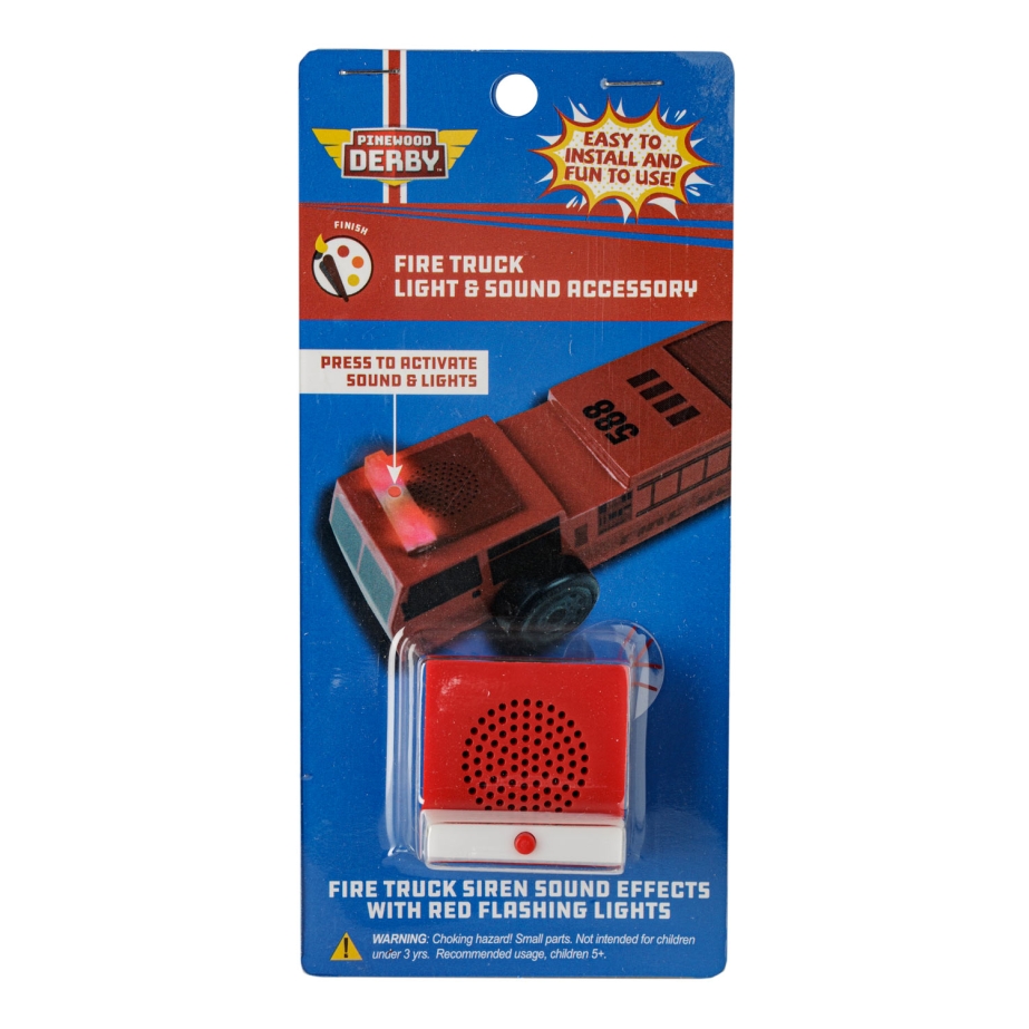 Pinewood Derby Fire Truck Light and Siren Accessory Kit