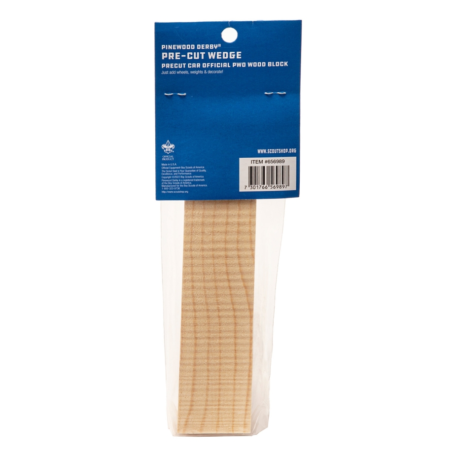 Pinewood Derby Pre-Cut Wedge Kit - Use As Is or Modify Further for