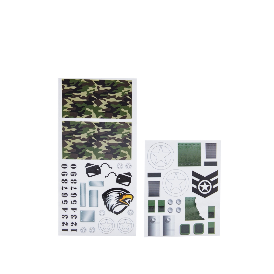 Pinewood Derby Peel N' Stick Decals Military Tank