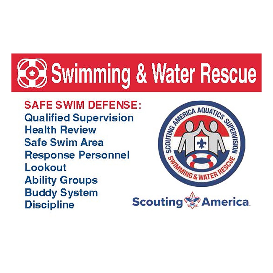Scouting America Aquatics Swimming & Water Rescue Pocket Certificate
