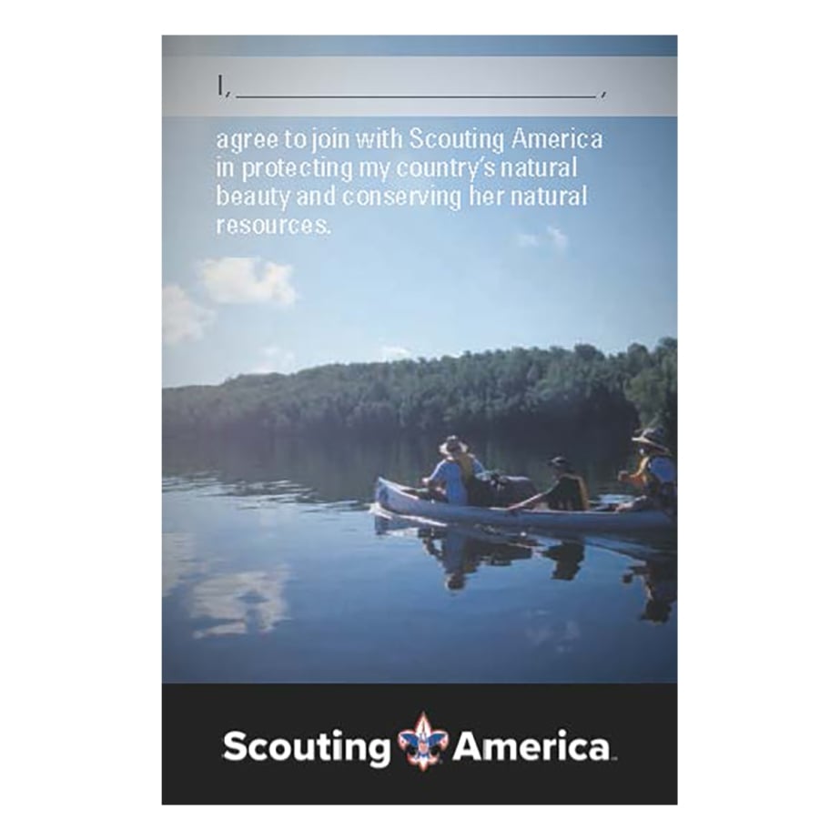 Scouting America Outdoor Code Pocket Certificate