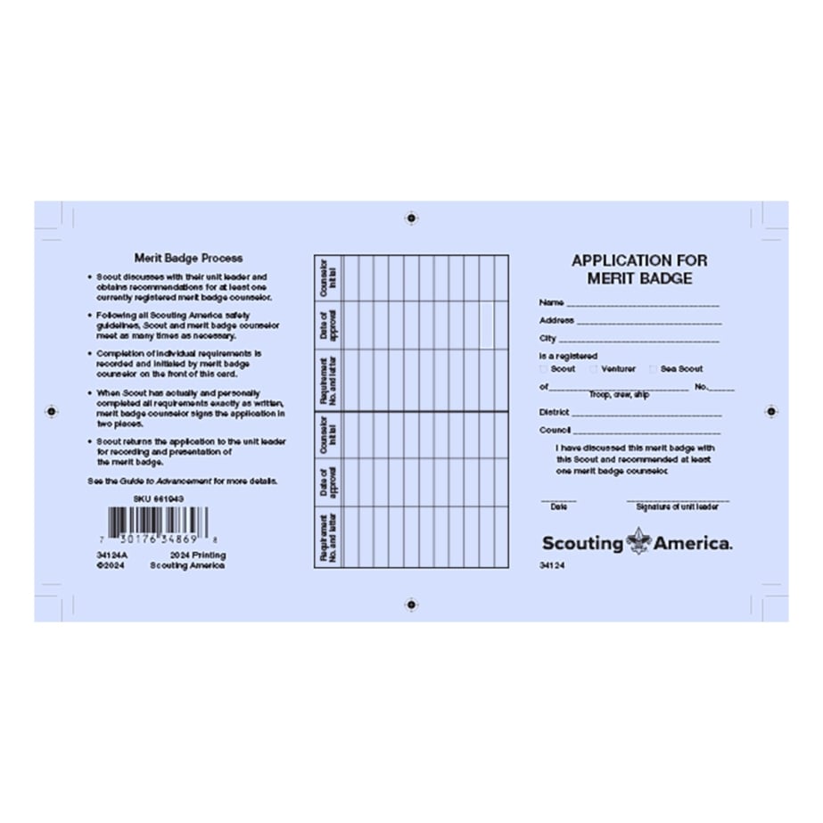 Application for Merit Badge