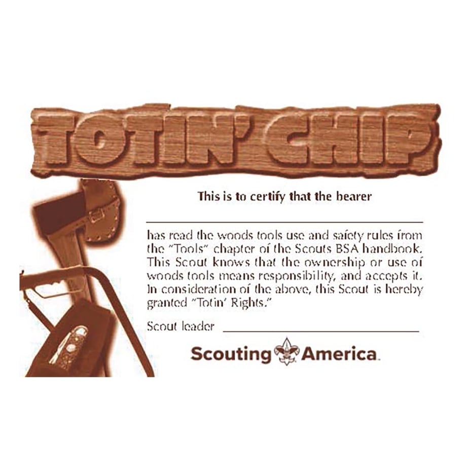 Totin' Chip Pocket Certificate