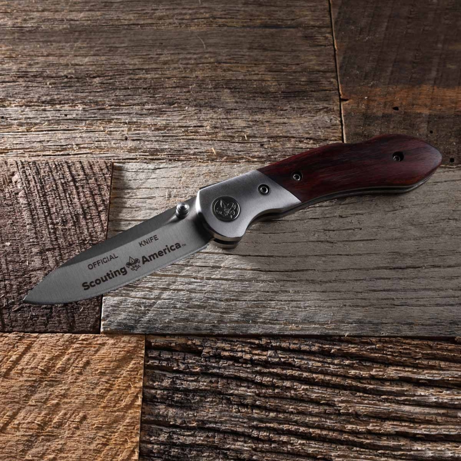 Rosewood Handle Pocket Knife, 3'' Blade | Scouting America