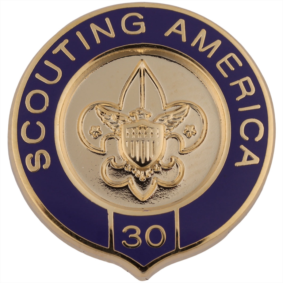 Scouting America Veteran Scouter 30-Year Service Pin