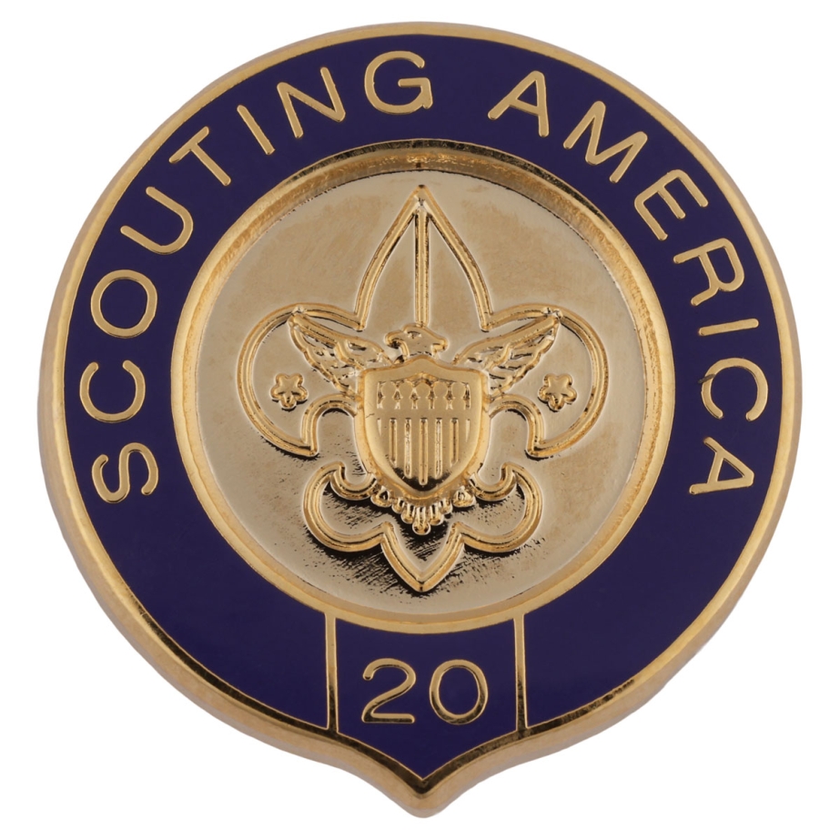 Scouting America 20-Year Scouter Service Pin