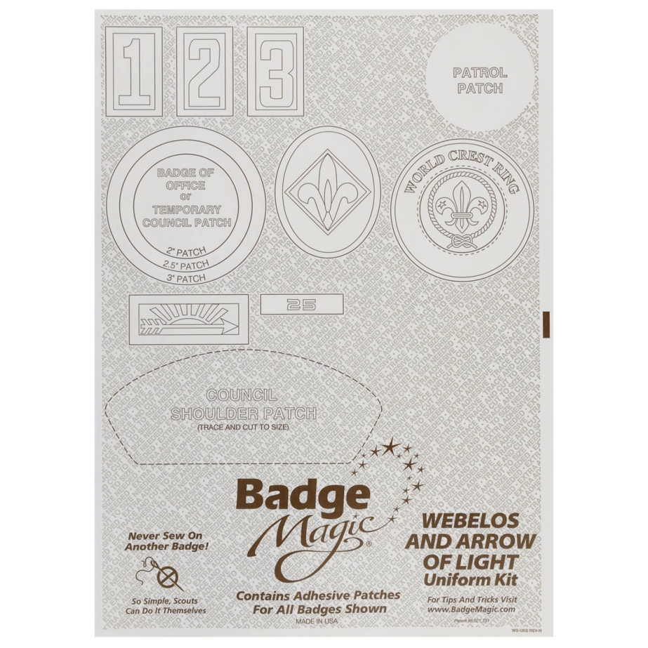 Cub Scout Webelos and Arrow of Light Badge Magic Kit