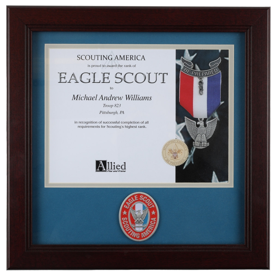 Eagle Scout Certificate Frame, 12"x12"