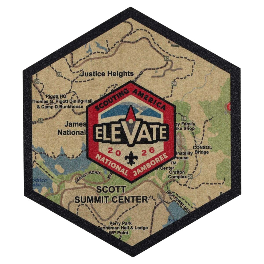 The Summit Map Wood Magnet