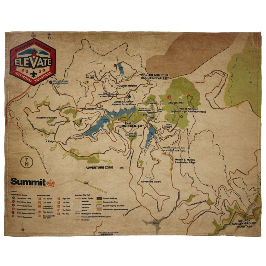 The Summit Map Fleece Blanket