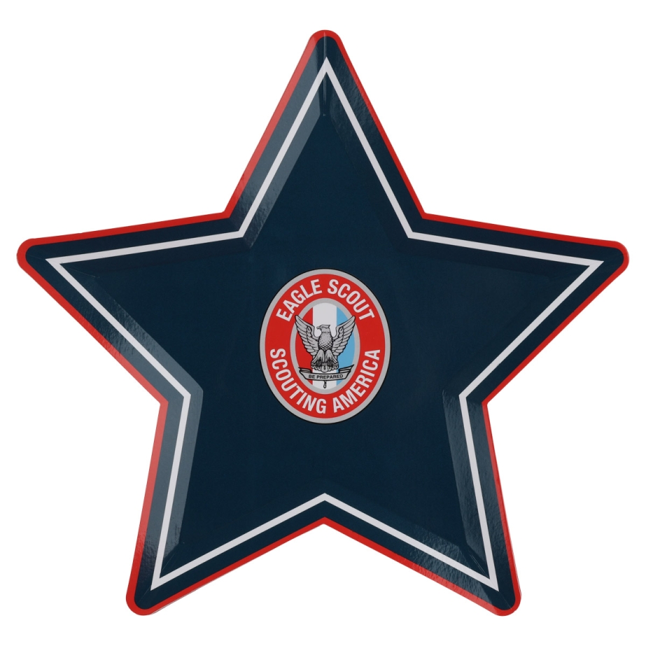 Eagle Scout Star Dessert Plates 9-in, 25pk