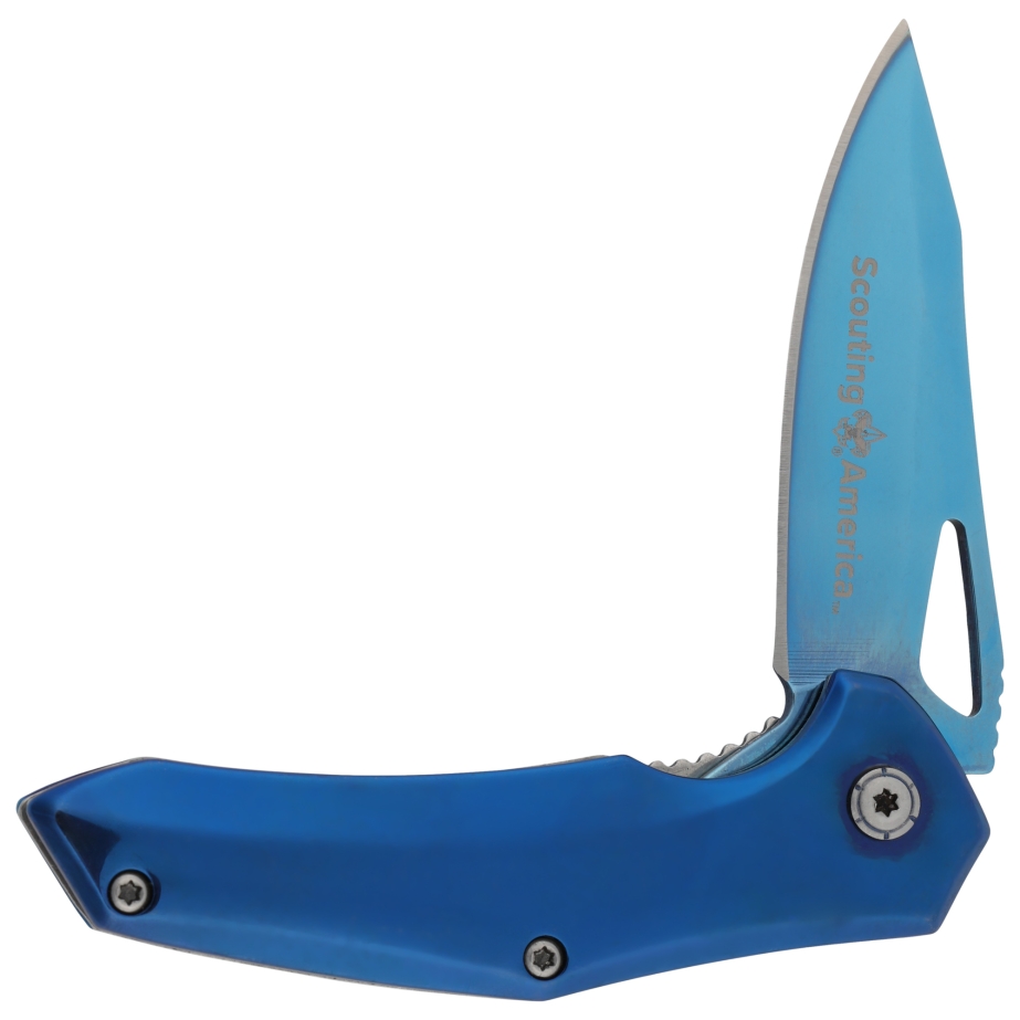 Scouting America Blue Titanium Blade Knife, 2.5"  Blade