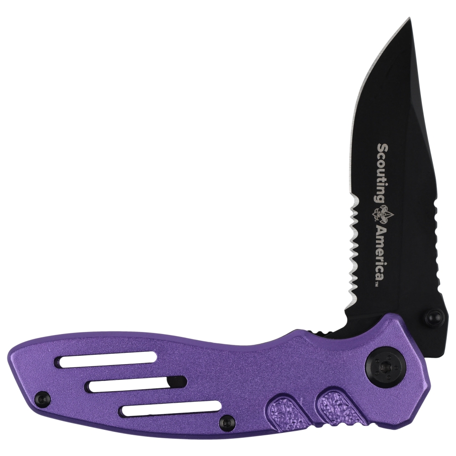 Scouting America Stainless Steel Purple Handle Knife