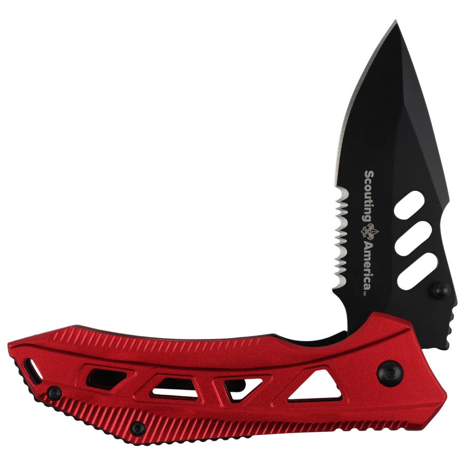 Scouting America Red Handle Knife, 3.2" Blade