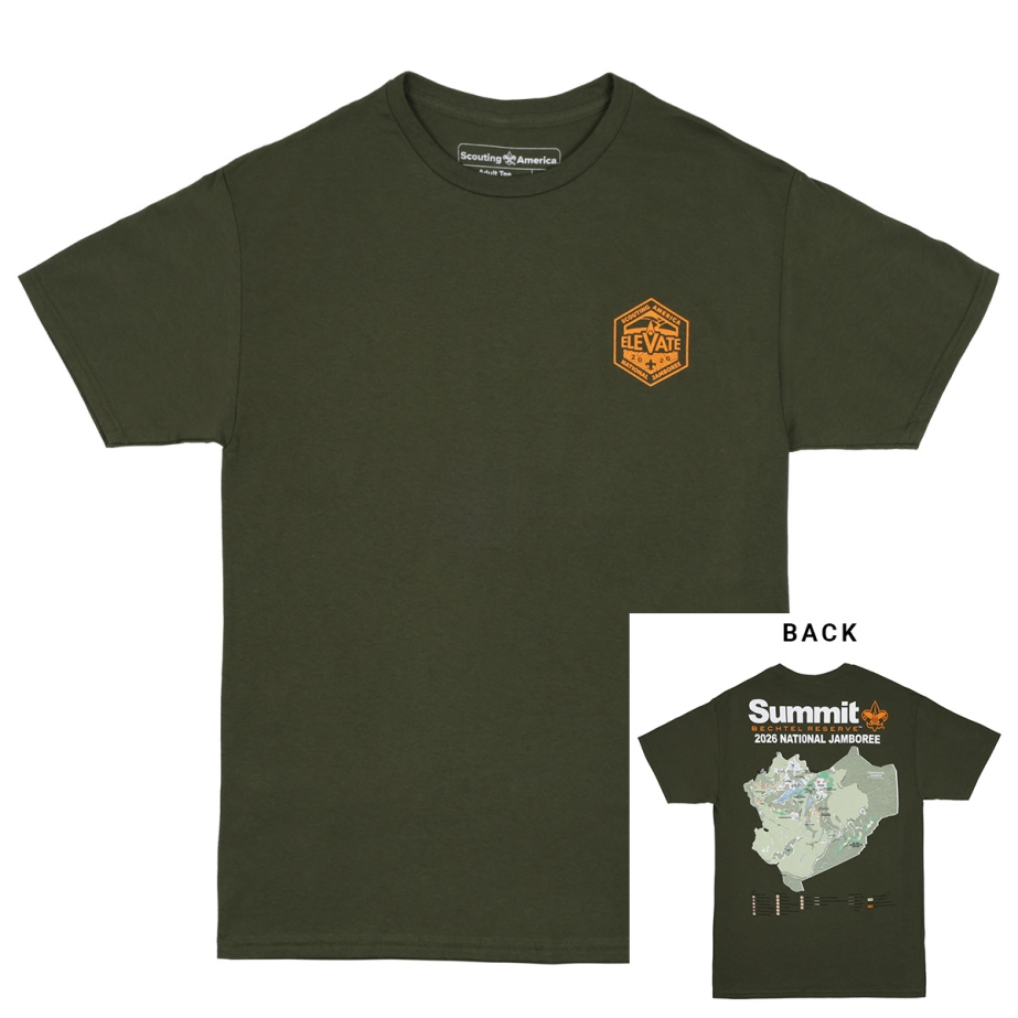 2026 National Jamboree Summit Bechtel Reserve Map T-Shirt