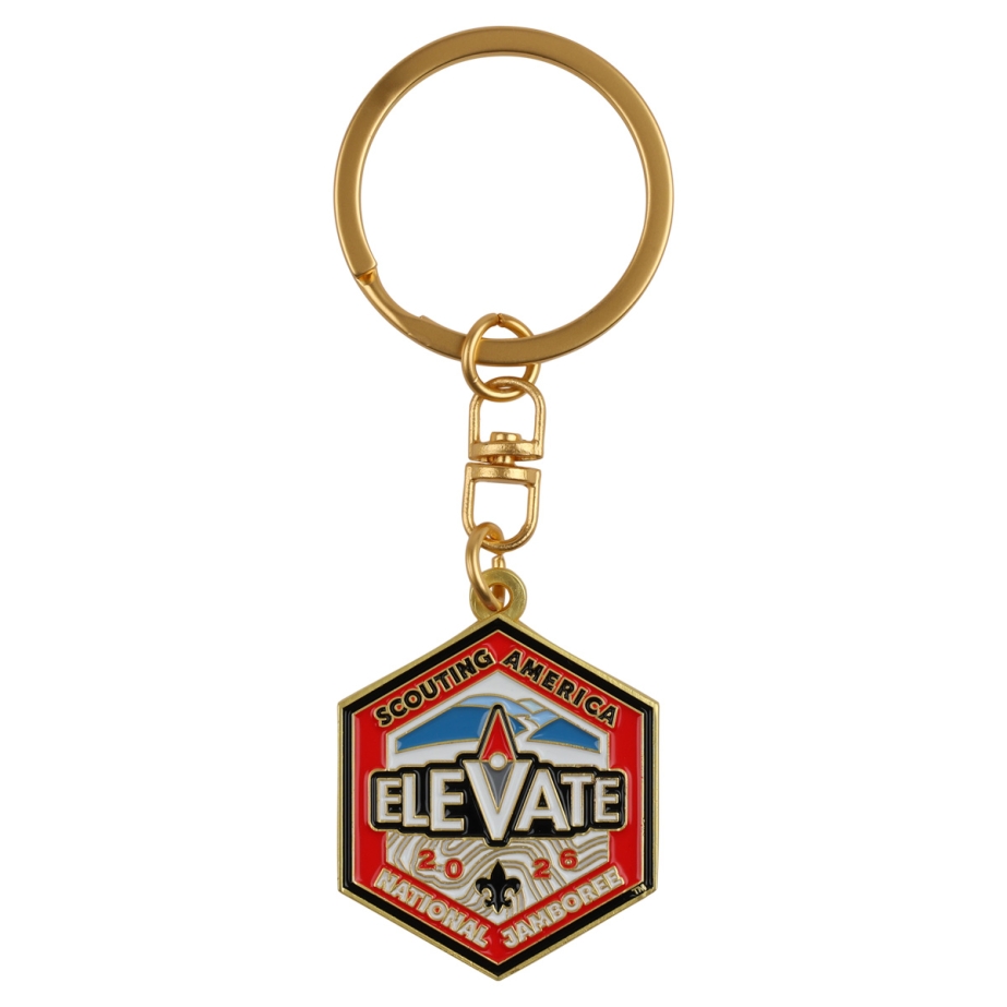 2026 National Jamboree Elevate Logo with Gnome Keychain