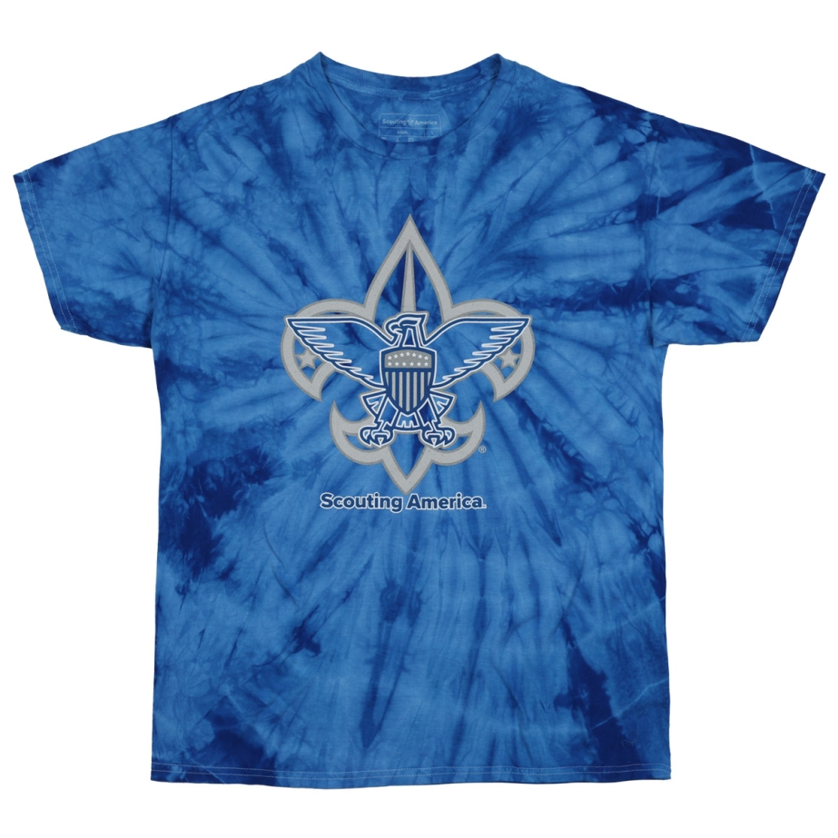 Scouting America Fleur-de-Lis Tie-Dye T-Shirt - Adult S-2XL