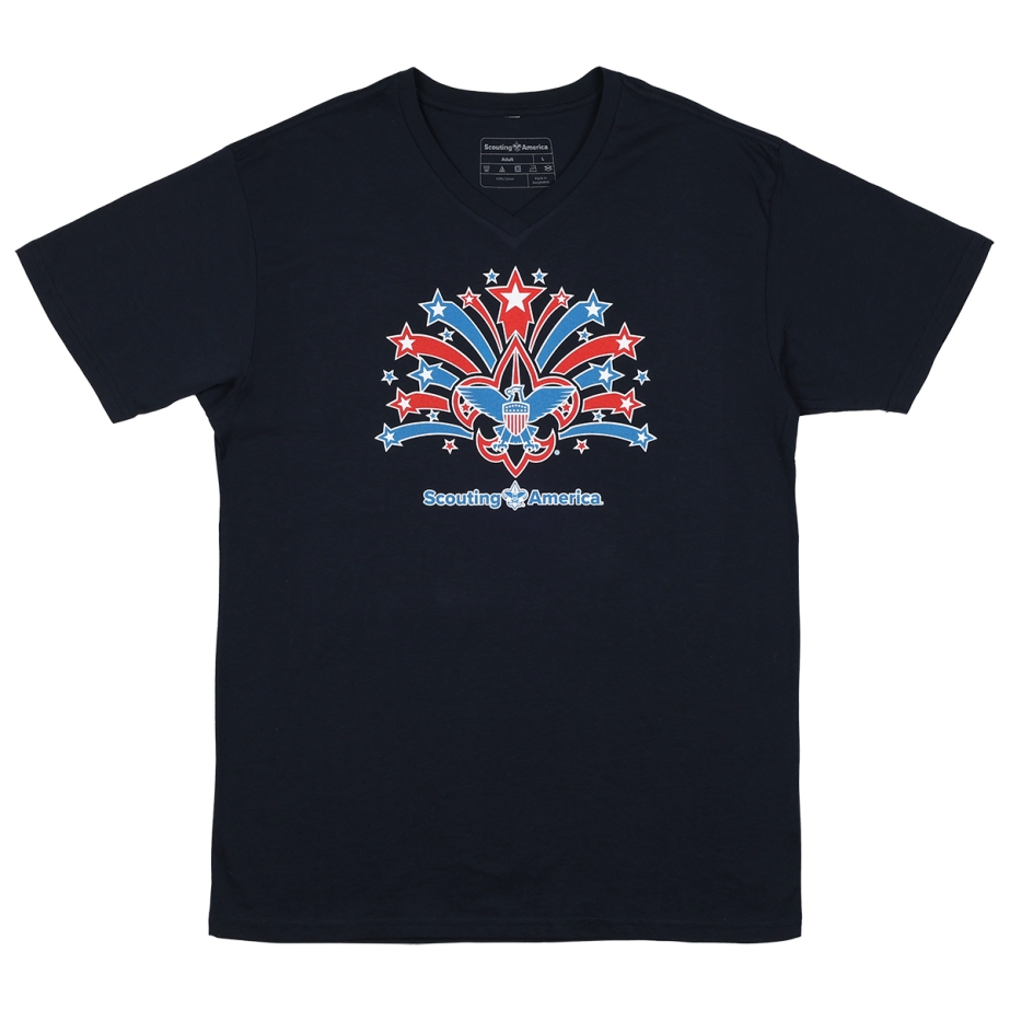 Scouting America Americana Stars V-Neck T-Shirt