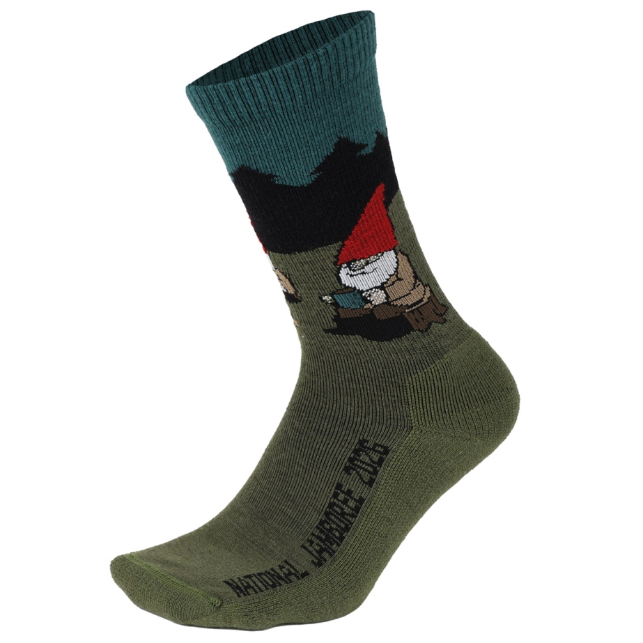 2026 National Jamboree Campfire Gnome Socks - Adult M-XL