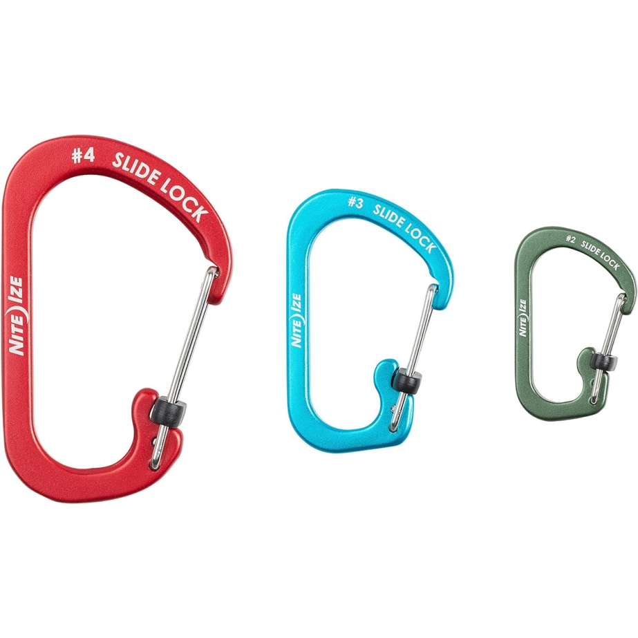 Nite Ize SlideLock Carabiner Aluminum Combo,  3pk - Assorted
