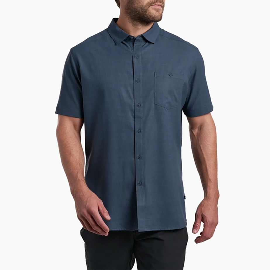 kohl's men's dress shirts short sleeve Mens Button-Down Shirts Cotton Short Sleeve Tops, Clothing