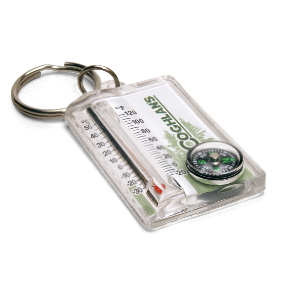 Coghlan's Zipper Pull Thermometer Compass with Wind Chill Chart on back