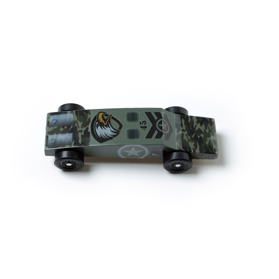 Pre Cut Pinewood Derby Car, Tank - Official Pre Cut Car of the