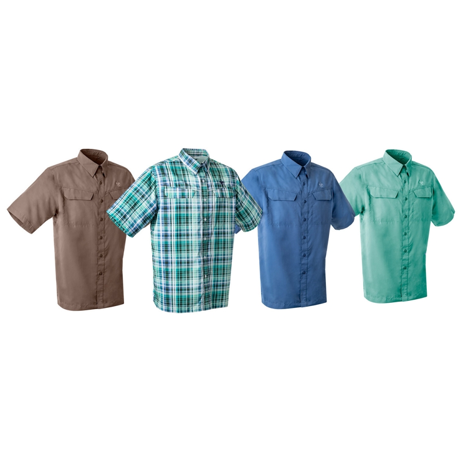 Scouts BSA Adventure Shirt in Brown, Plaid, Blue, and Green