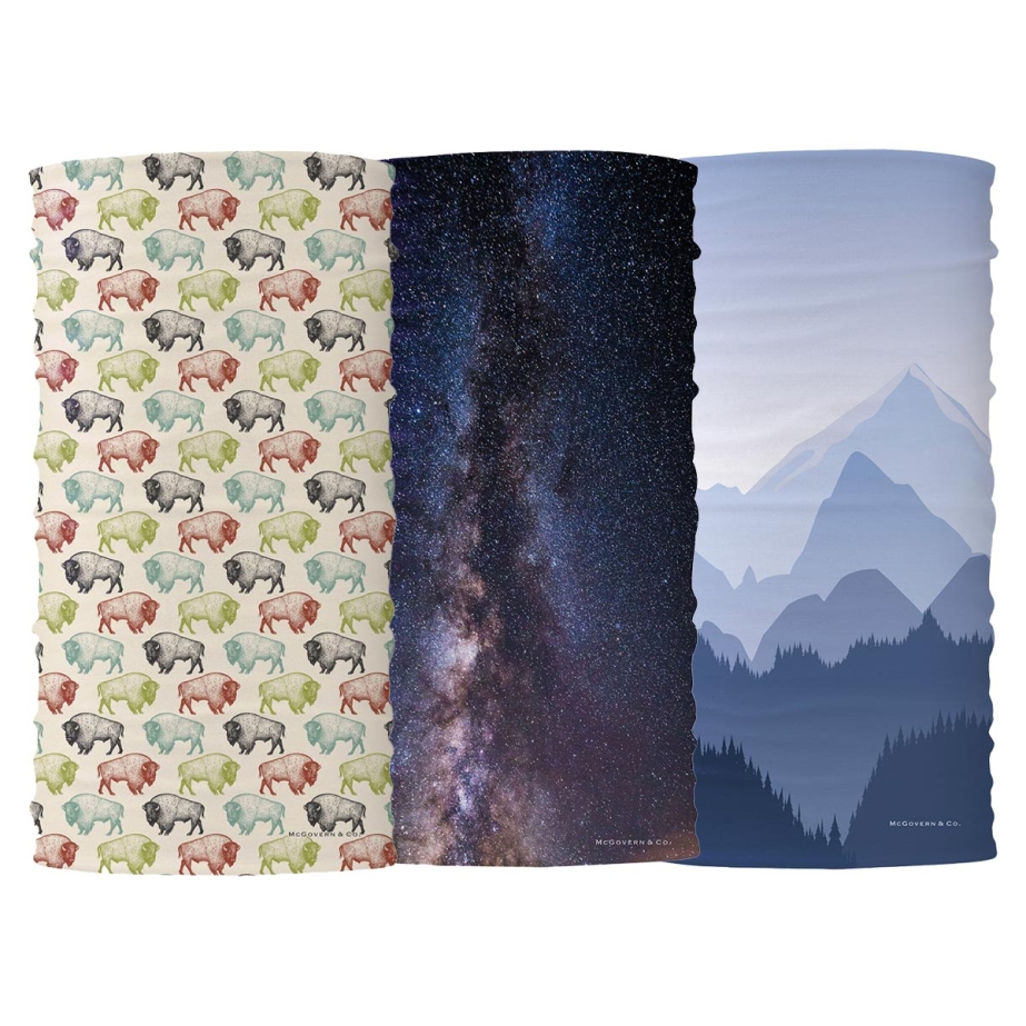 McGovern & Co. Bana in Bison, Night Sky, and Mountains Blue