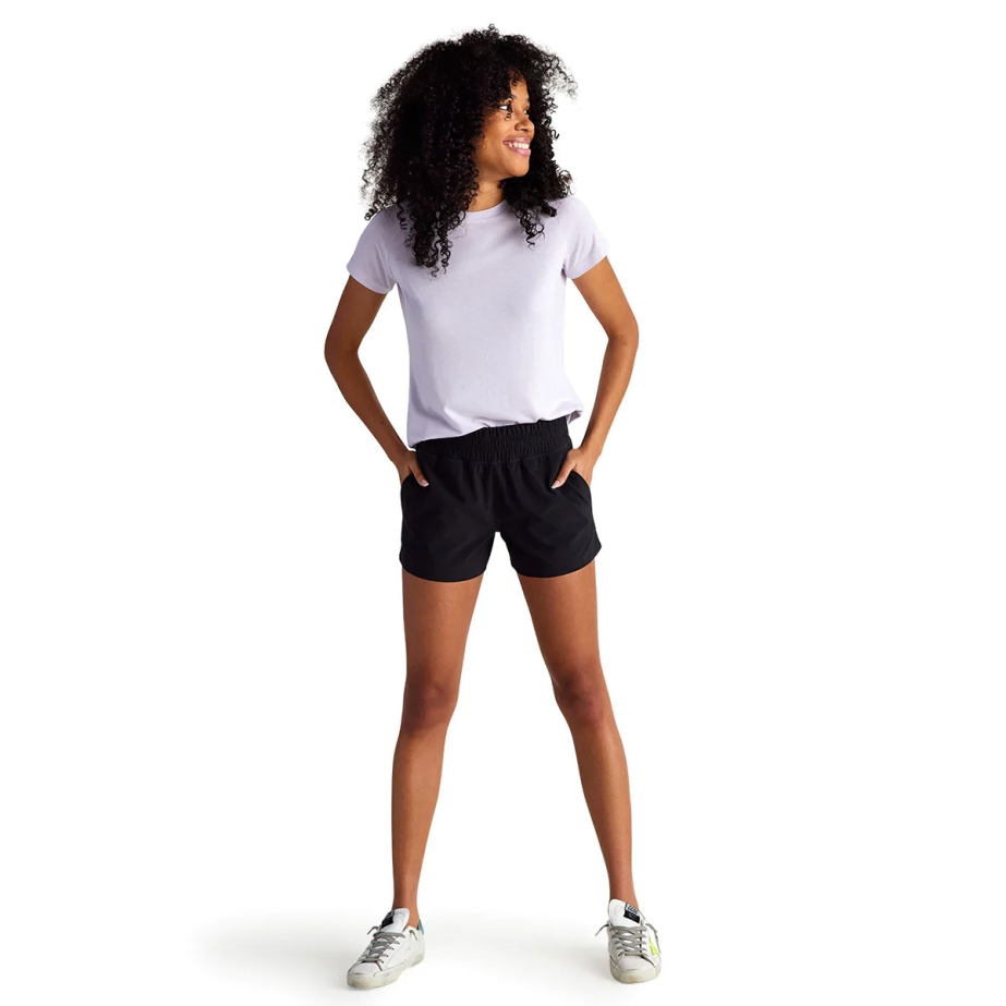 Free Fly Apparel Breeze Pull-On Jogger, Blue Desk/Black-Women's XS