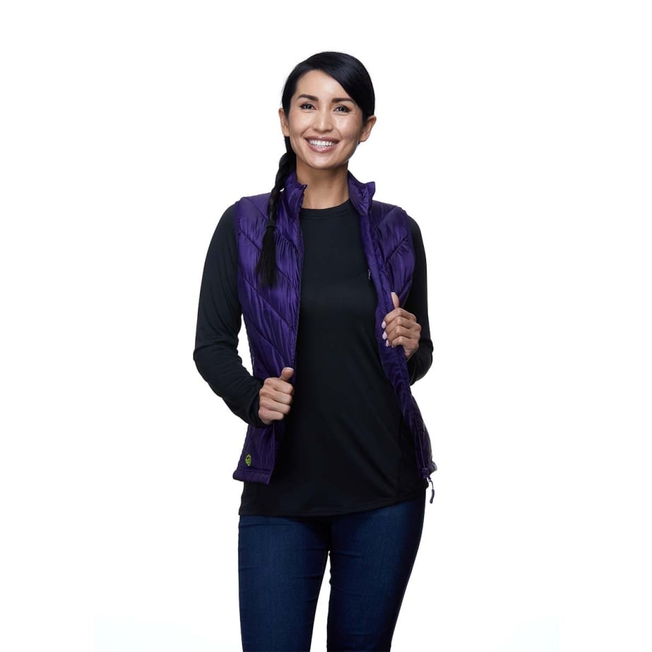 PWA two-face quilted vest ネイビーパープル Ladies' Quilted Vest - XS-2XL| LizardHead Outdoors