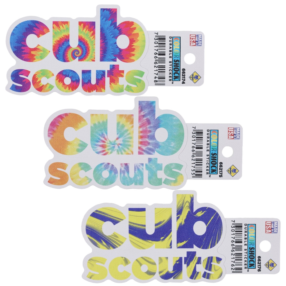 Cub Scouts Tie-Dye Stickers