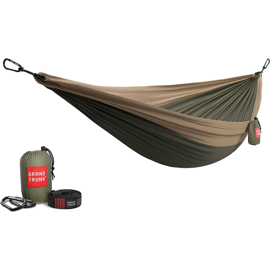 Grand Trunk Double Deluxe Hammock, Olive/Khaki
