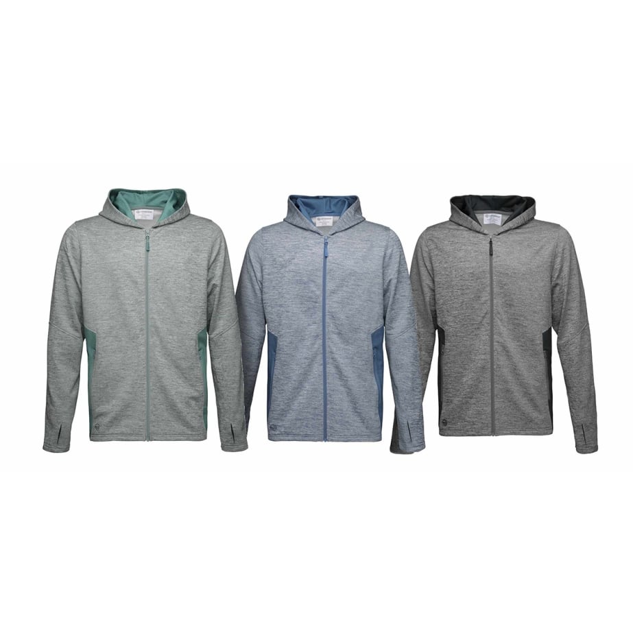 LizardHead Men's Spur Full Zip Hoodie, Deep Sea, Dutch Blue, Black