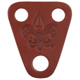Universal Emblem Leather Neckerchief Slide
