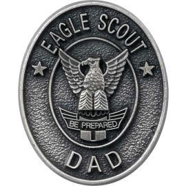 Eagle Scout Dad Pin, Sterling Silver