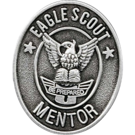 Eagle Scout Mentor Pin, Sterling Silver