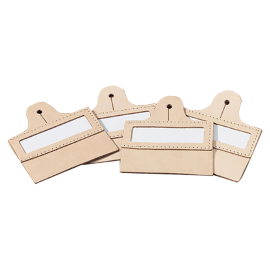 Leather Name Tag Kit, 4pk