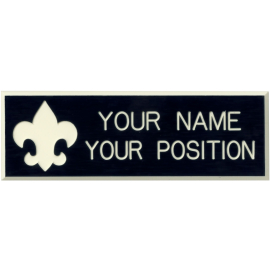 Fleur-de-lis Nameplate - 2 Line