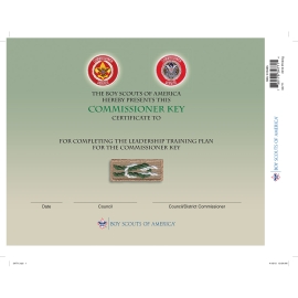 Commissioner Key Wall Certificate