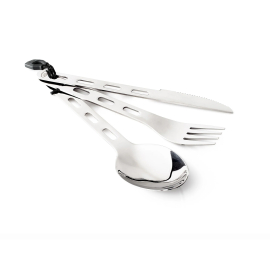 GSI 3 piece stainless cutlery set for outdoor dining
