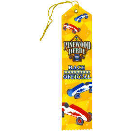 Pinewood Derby Race Official Ribbons,10pk