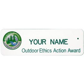 Outdoor Ethics Action Award Nameplate