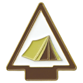 Cub Scout Arrow of Light Required Adventure Outdoor Adventurer pin with a tent design